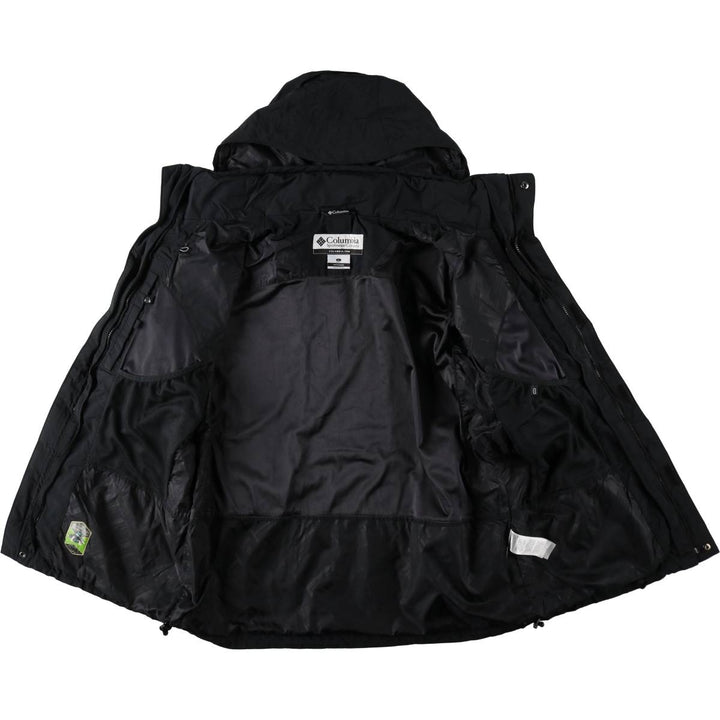 2000'S Columbia OMNI-TECH Mountain Parka Shell Jacket, Men's Size L (approx.) Nylon black type Vintage Second Hand
