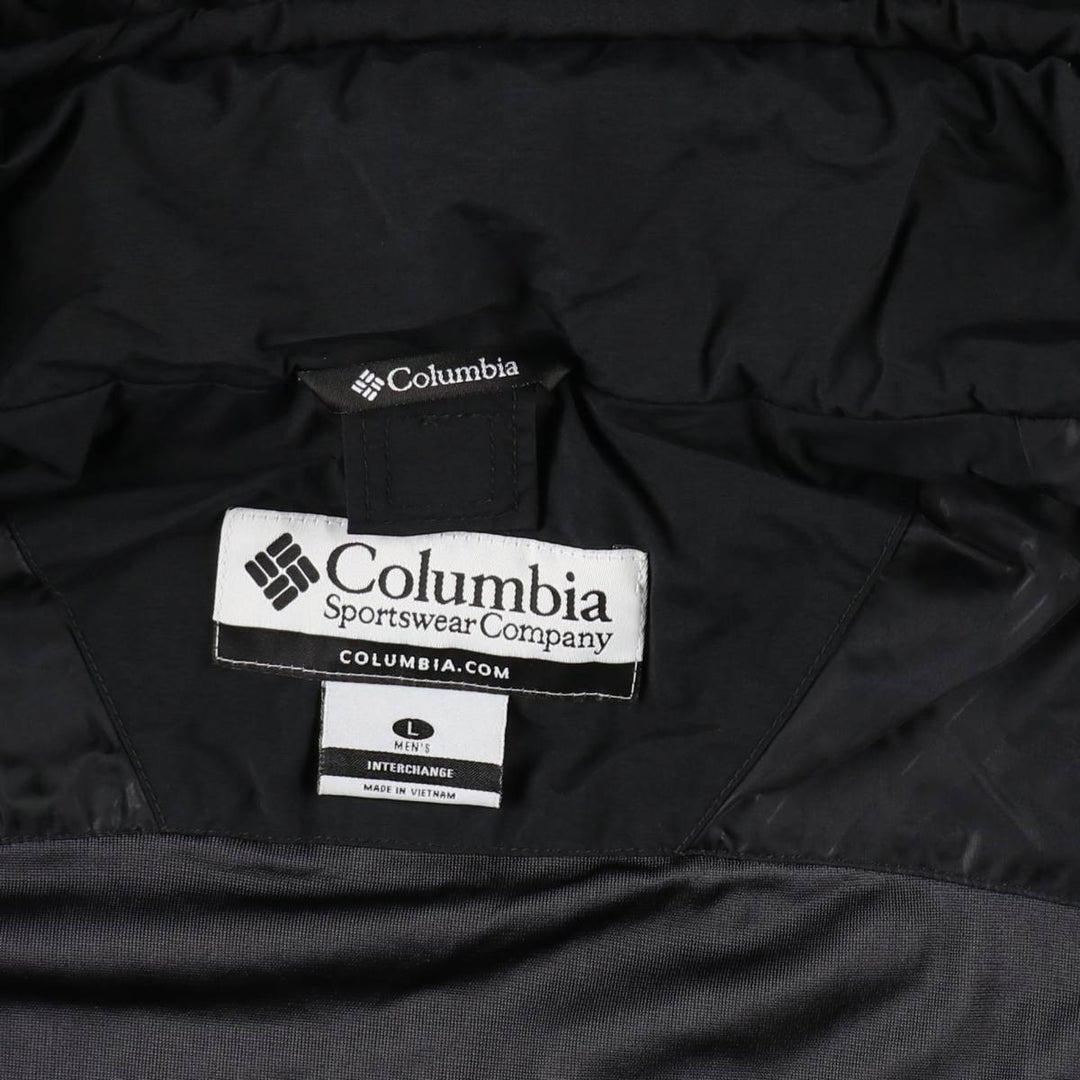 2000'S Columbia OMNI-TECH Mountain Parka Shell Jacket, Men's Size L (approx.) Nylon black type Vintage Second Hand