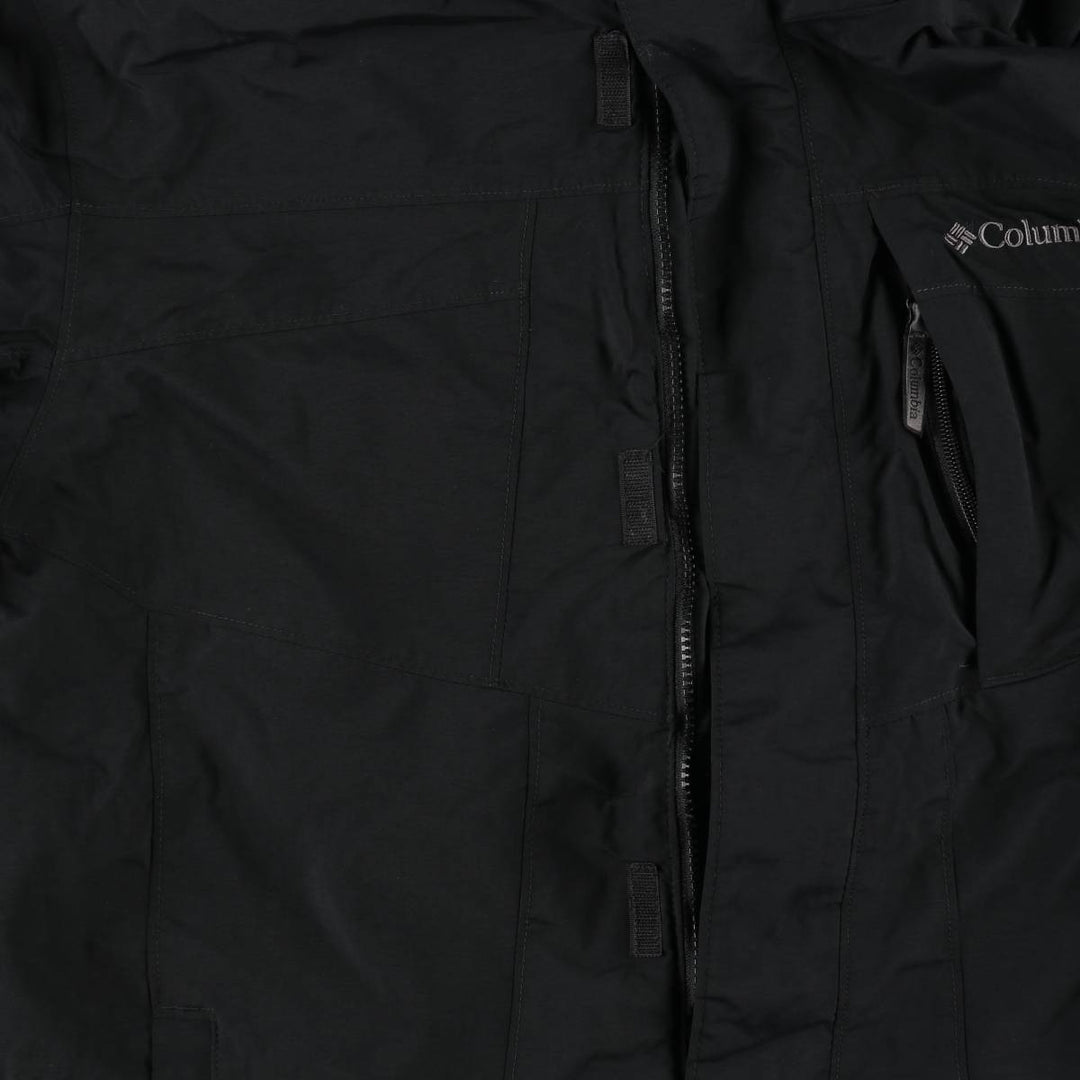 2000'S Columbia OMNI-TECH Mountain Parka Shell Jacket, Men's Size L (approx.) Nylon black type Vintage Second Hand
