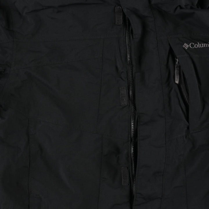 2000'S Columbia OMNI-TECH Mountain Parka Shell Jacket, Men's Size L (approx.) Nylon black type Vintage Second Hand