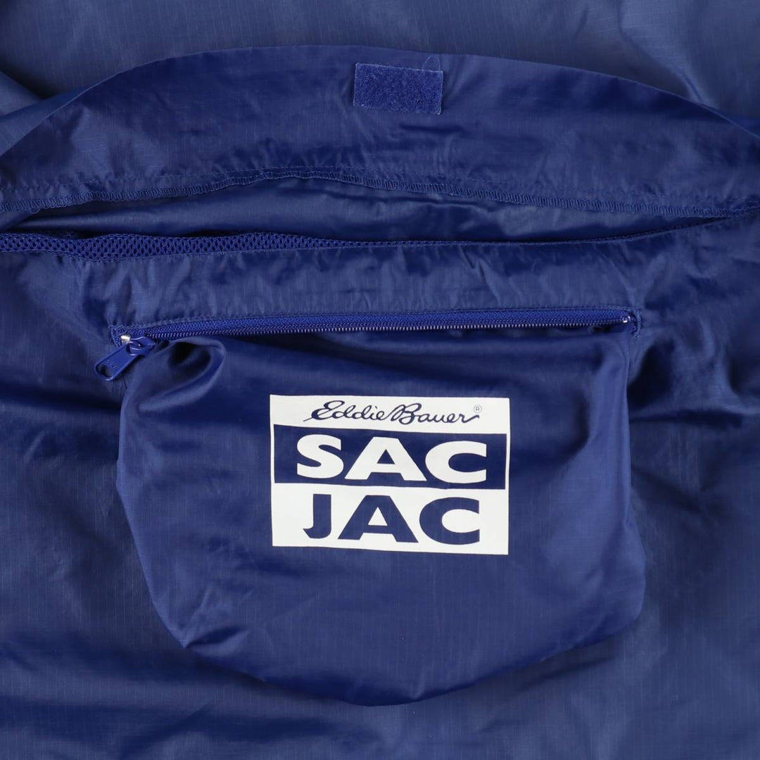 Eddie Bauer SAC JAC PACKABLE Ripstop Nylon Jacket (Men's Size M) Nylon Navy blue Vintage Second Hand