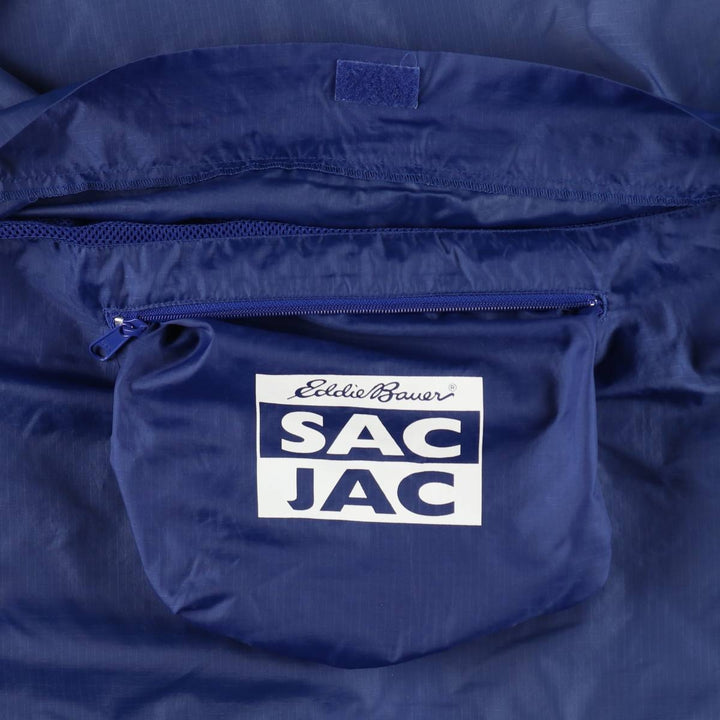 Eddie Bauer SAC JAC PACKABLE Ripstop Nylon Jacket (Men's Size M) Nylon Navy blue Vintage Second Hand