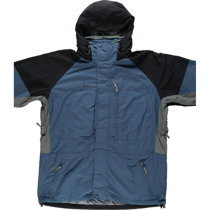 2000'S Columbia VERTEX Mountain Parka Shell Jacket, Men's Size XL (approx.) Nylon navy blue type Vintage Second Hand