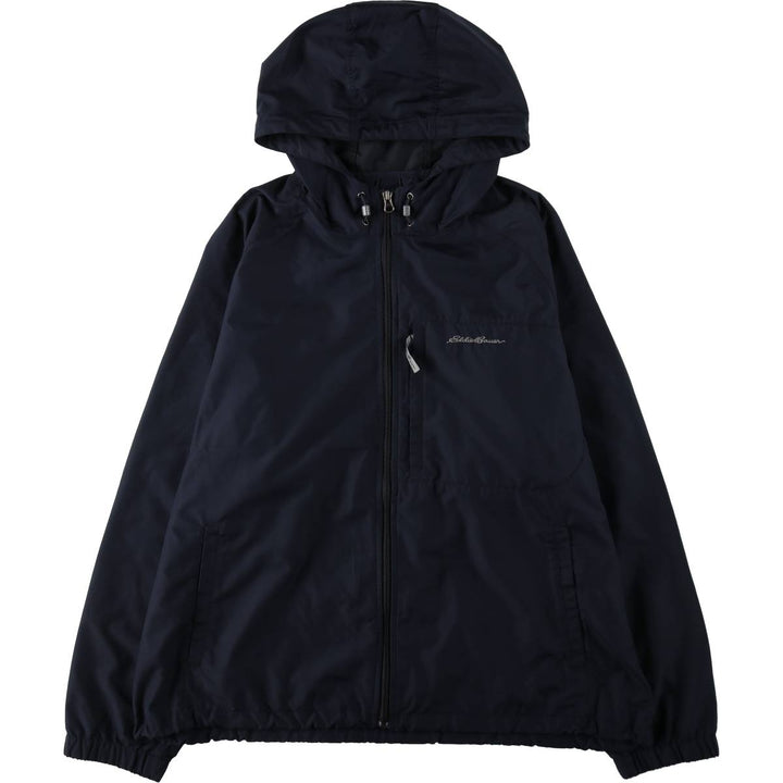 Eddie Bauer Ripstop Hooded Windbreaker, Men's Size XL (approx.) polyester navy blue type Vintage Second Hand