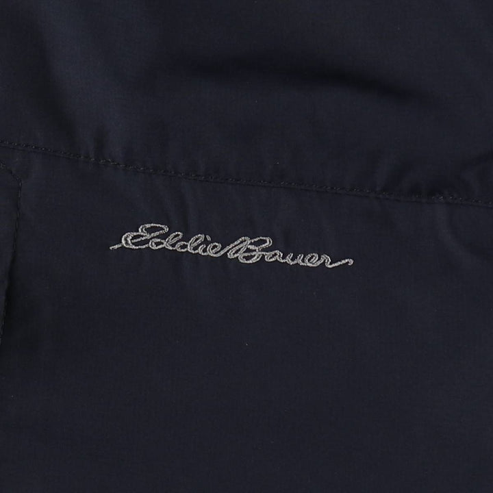 Eddie Bauer Ripstop Hooded Windbreaker, Men's Size XL (approx.) polyester navy blue type Vintage Second Hand