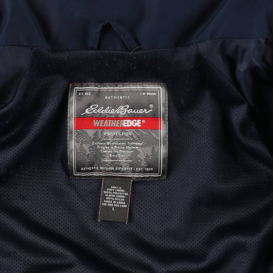 Eddie Bauer Mountain Jacket, Shell Jacket, Men's L size polyester navy blue type Vintage Second Hand