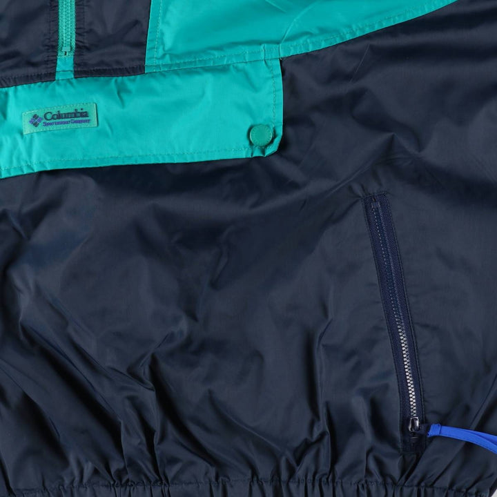 90'S Columbia White Tag Anorak Parka Men's Size L Vintage Nylon green type Vintage Second Hand