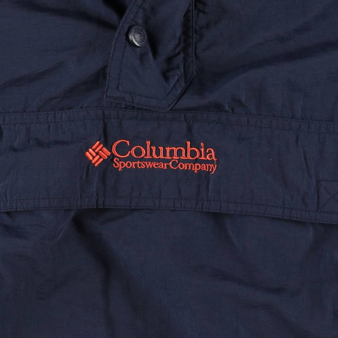 90s-00'S Columbia Anorak Parka, Men's Size L Nylon Beige type Vintage Second Hand