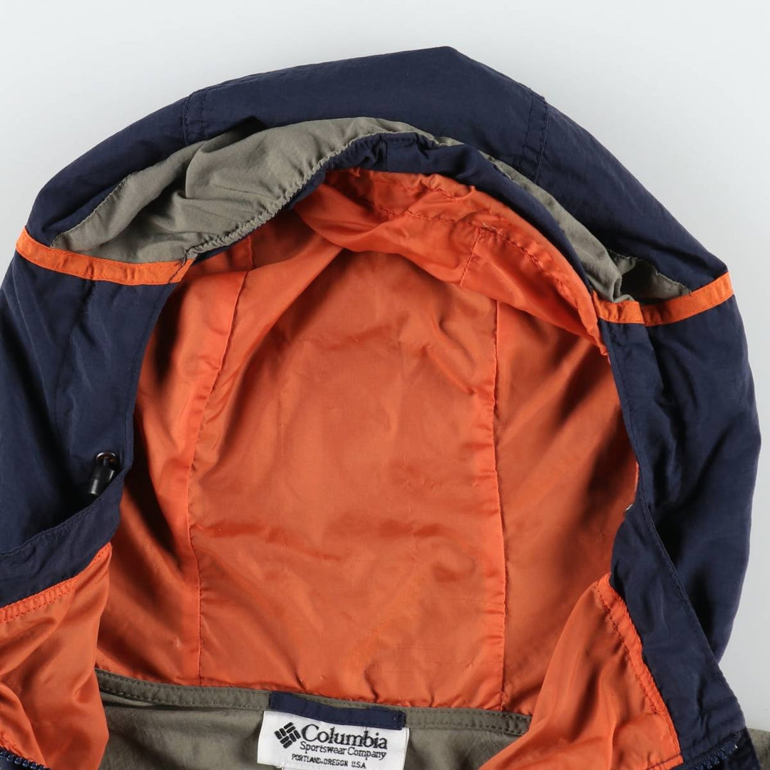 90s-00'S Columbia Anorak Parka, Men's Size L Nylon Beige type Vintage Second Hand