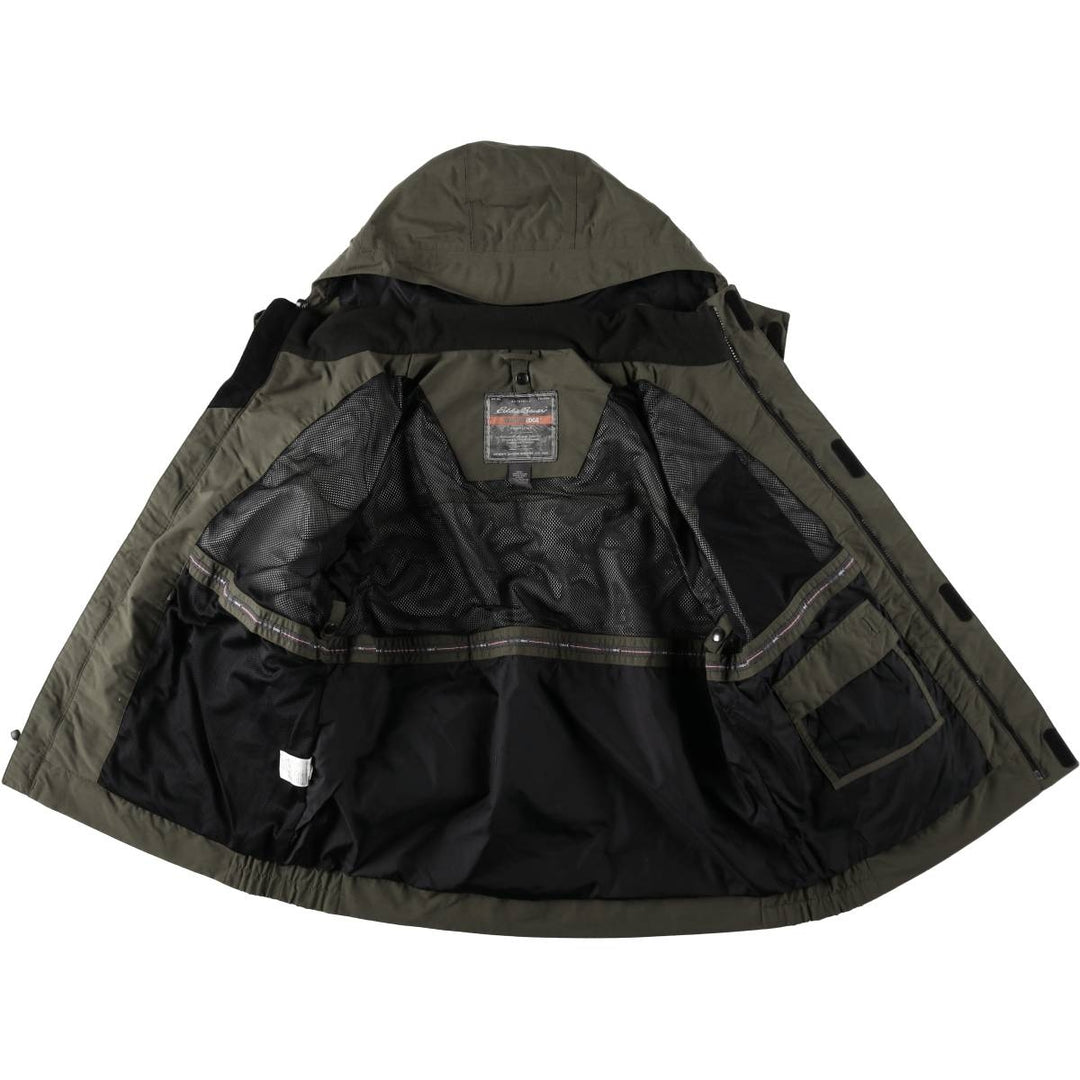 Eddie Bauer WEATHEREDGE Mountain Parka Shell Jacket (Men's Size L) Nylon Khaki type Vintage Second Hand