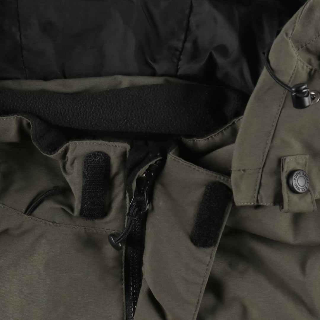 Eddie Bauer WEATHEREDGE Mountain Parka Shell Jacket (Men's Size L) Nylon Khaki type Vintage Second Hand