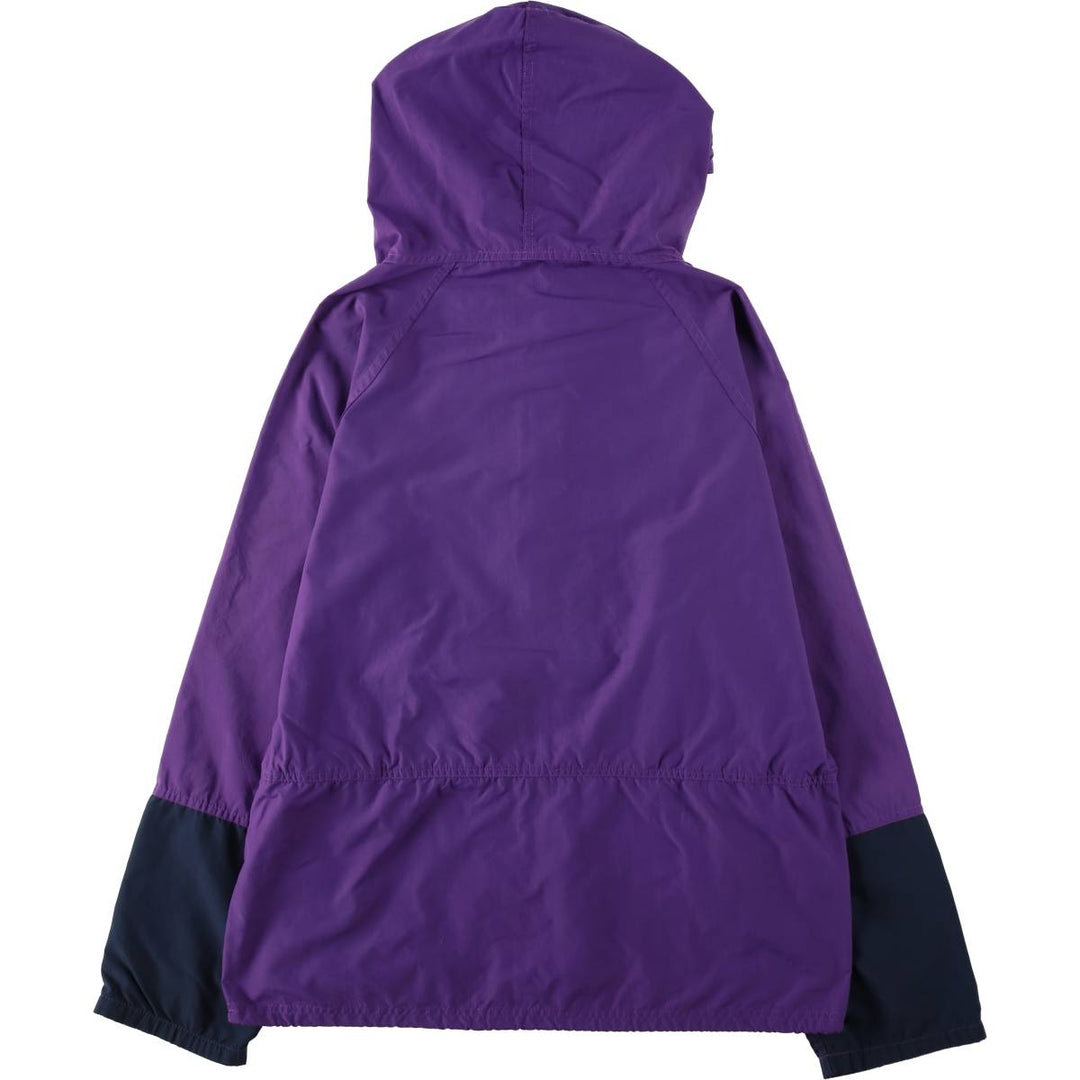70s-80'S L.L.Bean Anorak Parka with Mountain Logo (Katahdin Logo), Made in USA, Men's Size M (approx.), Vintage Nylon purple type Vintage Second Hand