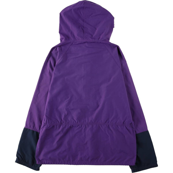 70s-80'S L.L.Bean Anorak Parka with Mountain Logo (Katahdin Logo), Made in USA, Men's Size M (approx.), Vintage Nylon purple type Vintage Second Hand