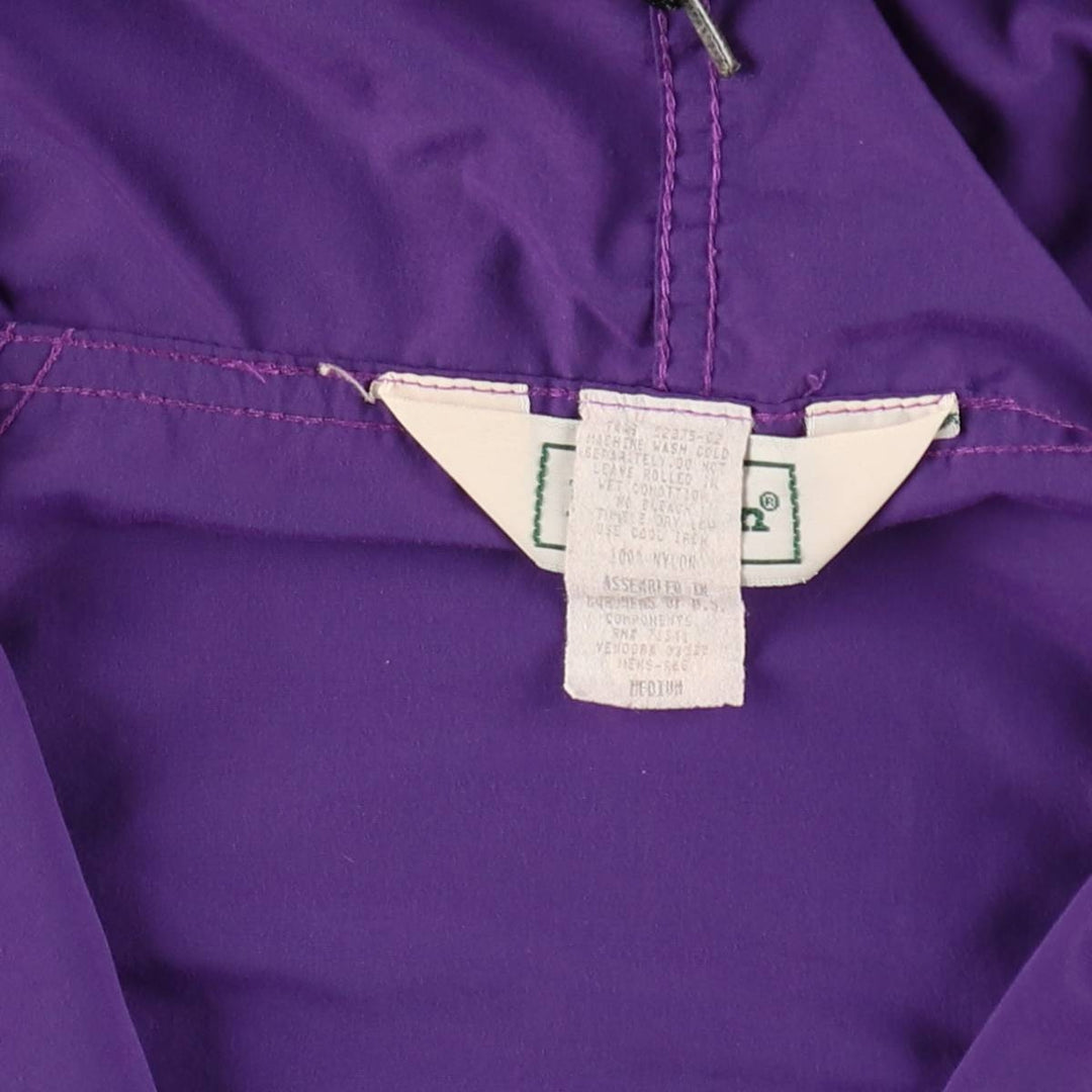 70s-80'S L.L.Bean Anorak Parka with Mountain Logo (Katahdin Logo), Made in USA, Men's Size M (approx.), Vintage Nylon purple type Vintage Second Hand