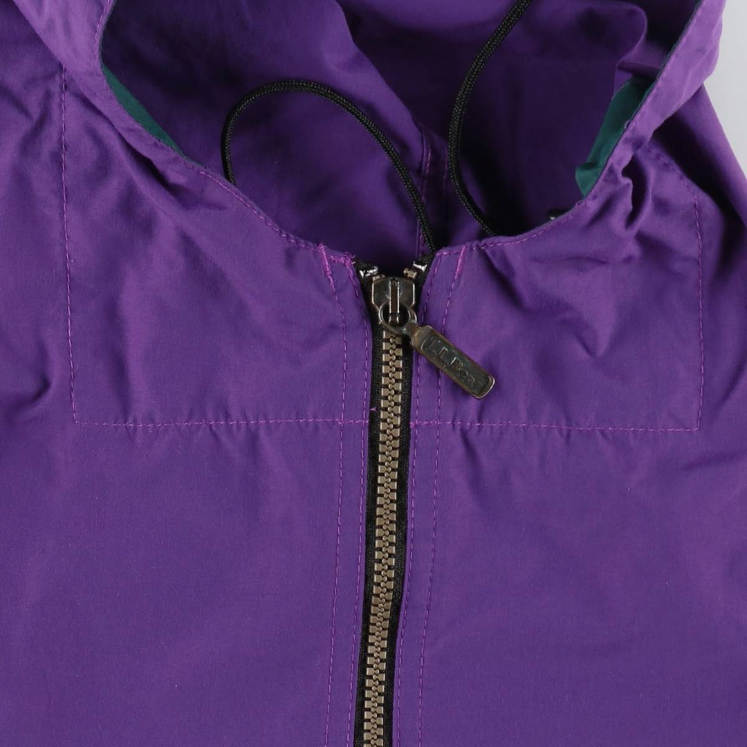 70s-80'S L.L.Bean Anorak Parka with Mountain Logo (Katahdin Logo), Made in USA, Men's Size M (approx.), Vintage Nylon purple type Vintage Second Hand