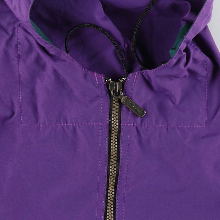 70s-80'S L.L.Bean Anorak Parka with Mountain Logo (Katahdin Logo), Made in USA, Men's Size M (approx.), Vintage Nylon purple type Vintage Second Hand