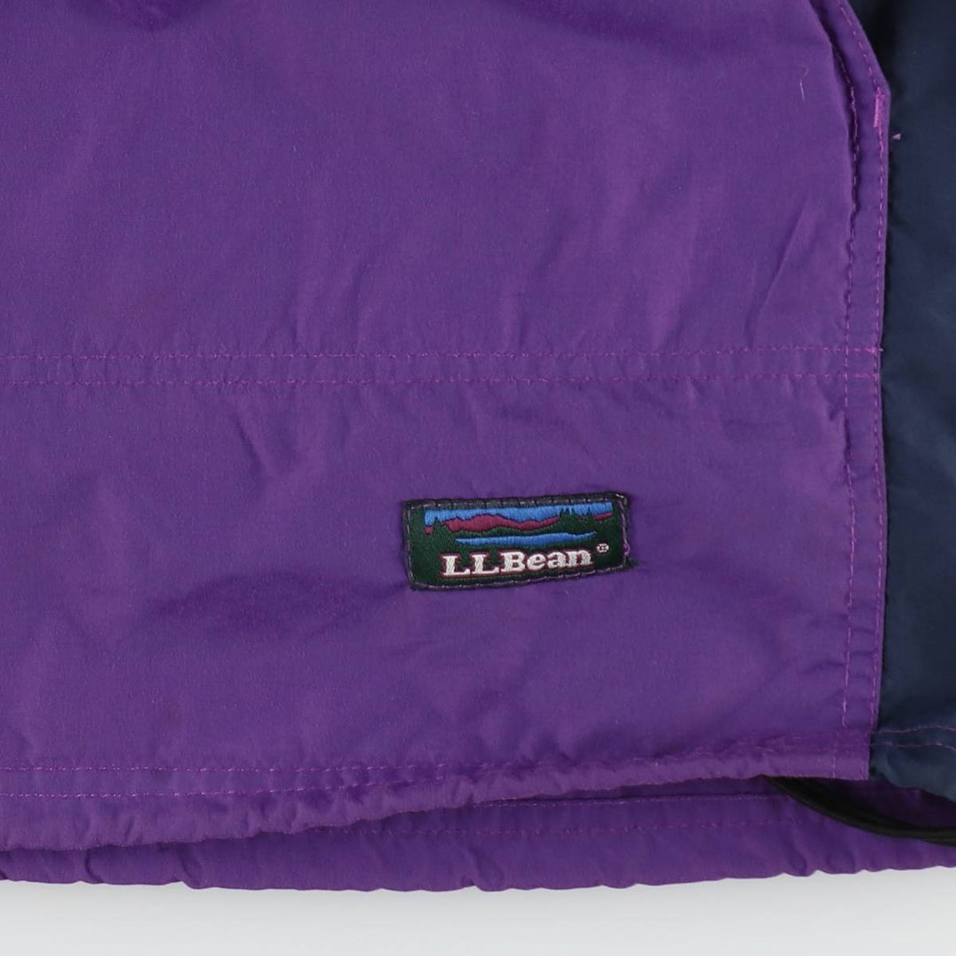 70s-80'S L.L.Bean Anorak Parka with Mountain Logo (Katahdin Logo), Made in USA, Men's Size M (approx.), Vintage Nylon purple type Vintage Second Hand