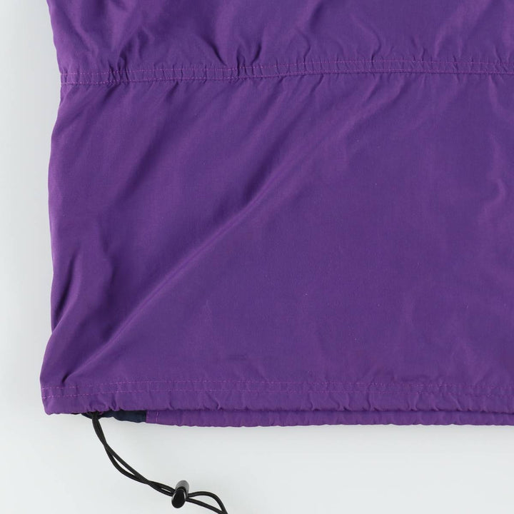 70s-80'S L.L.Bean Anorak Parka with Mountain Logo (Katahdin Logo), Made in USA, Men's Size M (approx.), Vintage Nylon purple type Vintage Second Hand
