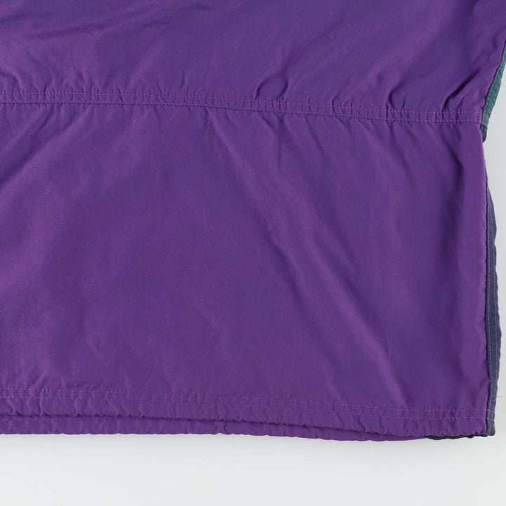 70s-80'S L.L.Bean Anorak Parka with Mountain Logo (Katahdin Logo), Made in USA, Men's Size M (approx.), Vintage Nylon purple type Vintage Second Hand