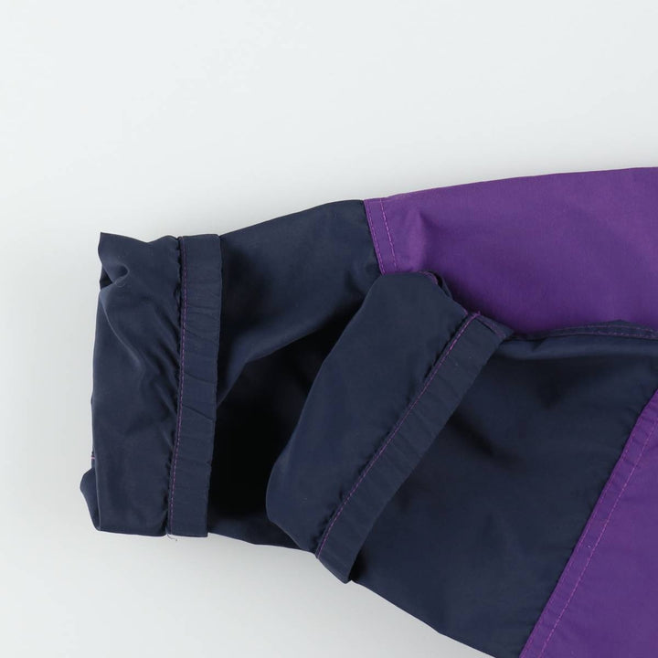 70s-80'S L.L.Bean Anorak Parka with Mountain Logo (Katahdin Logo), Made in USA, Men's Size M (approx.), Vintage Nylon purple type Vintage Second Hand