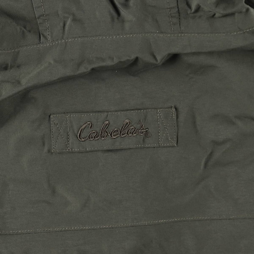 90s-00'S Cabelas DRY-PLUS Mountain Parka Shell Jacket, Men's Size L (approx.) Nylon Khaki type Vintage Second Hand