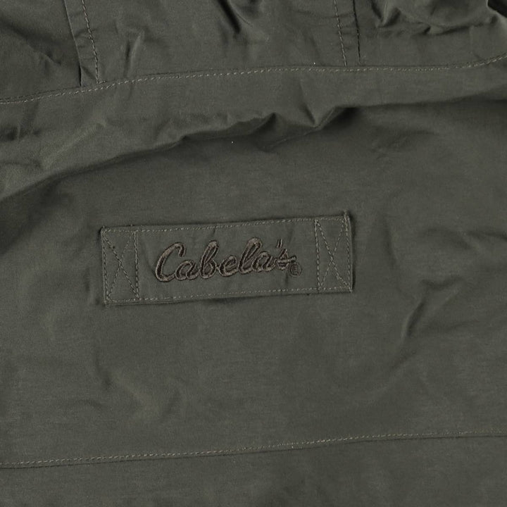 90s-00'S Cabelas DRY-PLUS Mountain Parka Shell Jacket, Men's Size L (approx.) Nylon Khaki type Vintage Second Hand