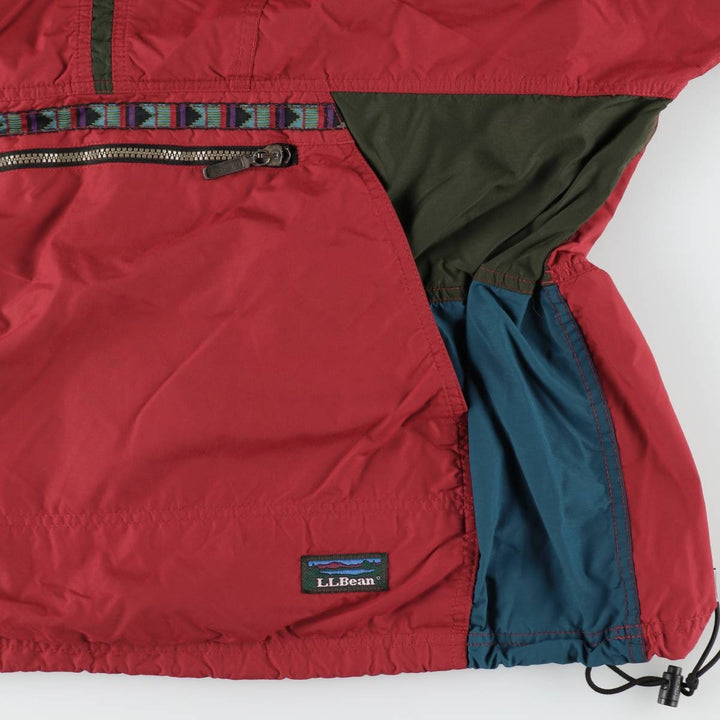~90'S LLBean Anorak Parka, Men's XL equivalent, Vintage unclear red type Vintage Second Hand