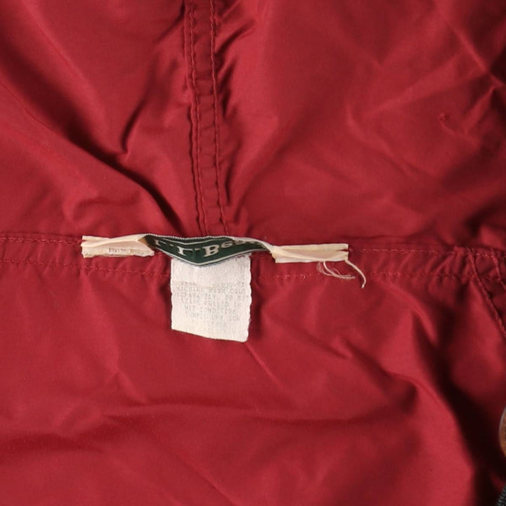 ~90'S LLBean Anorak Parka, Men's Size L (approx.), Vintage unclear red type Vintage Second Hand