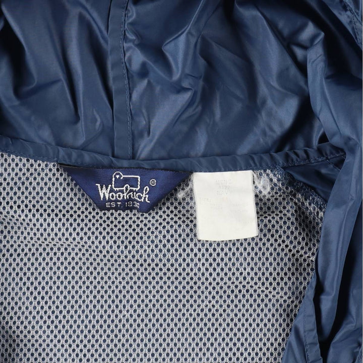 1980'S Woolrich Anorak Parka, Men's Size M (approx.), Vintage Nylon navy blue type Vintage Second Hand