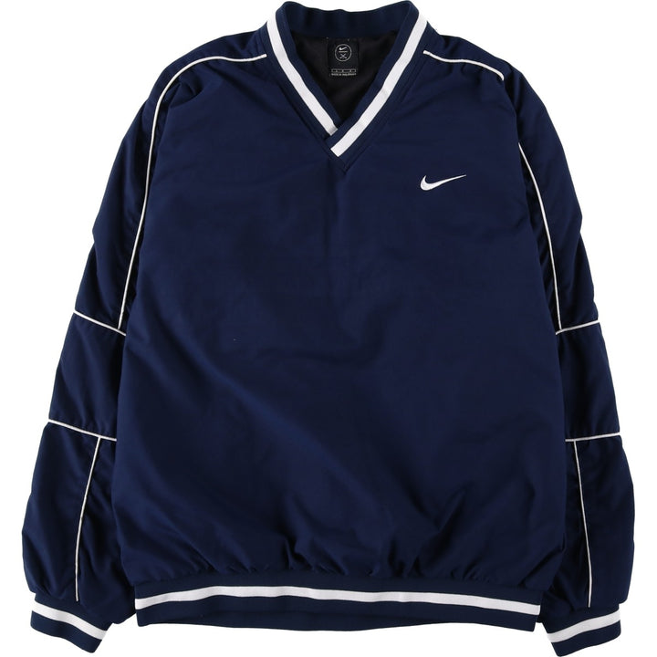 90'S Nike Golf V-neck Warm-up Pullover, Men's Size L (approx.), Vintage polyester navy blue type Vintage Second Hand