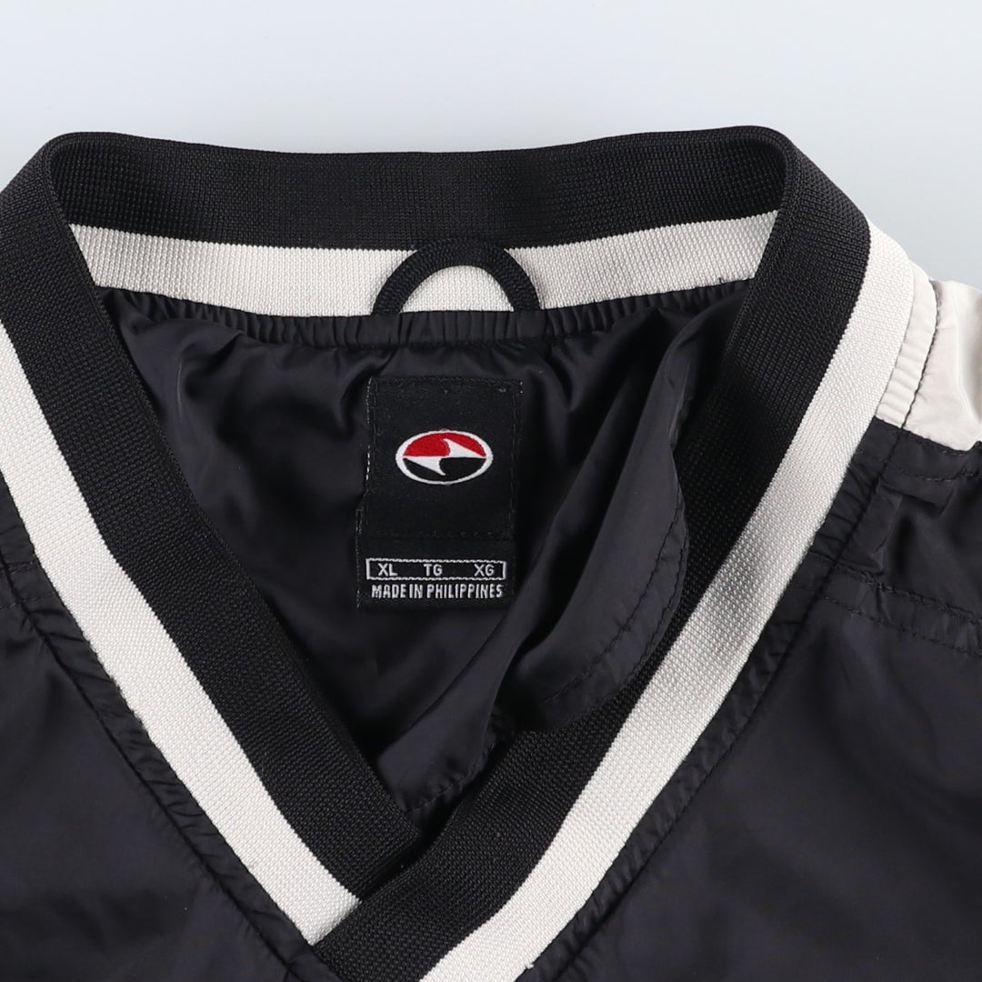90s-00'S Nike Tiger Woods V-neck warm-up pullover, men's size XL equivalent. polyester black type Vintage Second Hand