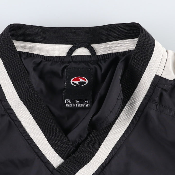 90s-00'S Nike Tiger Woods V-neck warm-up pullover, men's size XL equivalent. polyester black type Vintage Second Hand