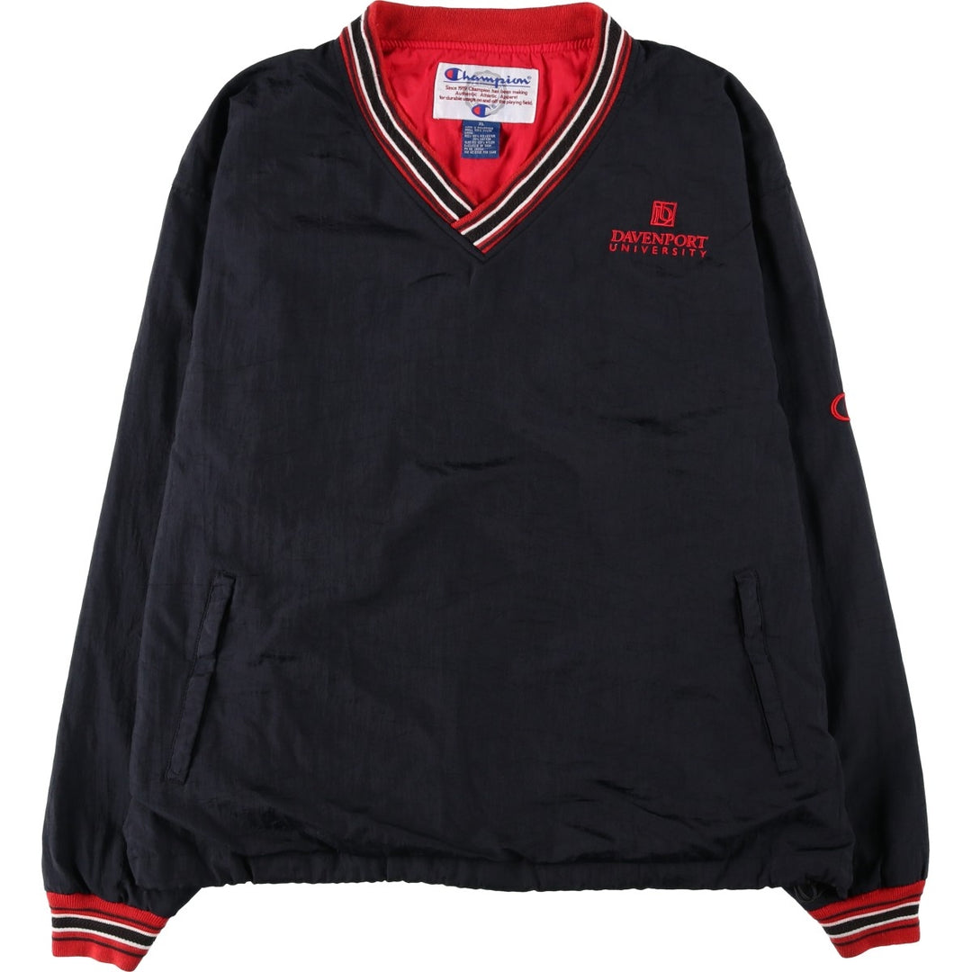 90'S Champion Nylon College Nylon Pullover, Men's Size XL (approx.) Nylon black type Vintage Second Hand
