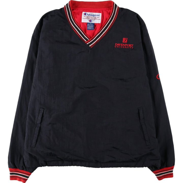 90'S Champion Nylon College Nylon Pullover, Men's Size XL (approx.) Nylon black type Vintage Second Hand