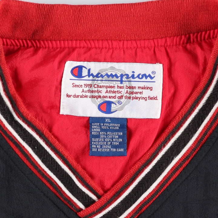 90'S Champion Nylon College Nylon Pullover, Men's Size XL (approx.) Nylon black type Vintage Second Hand