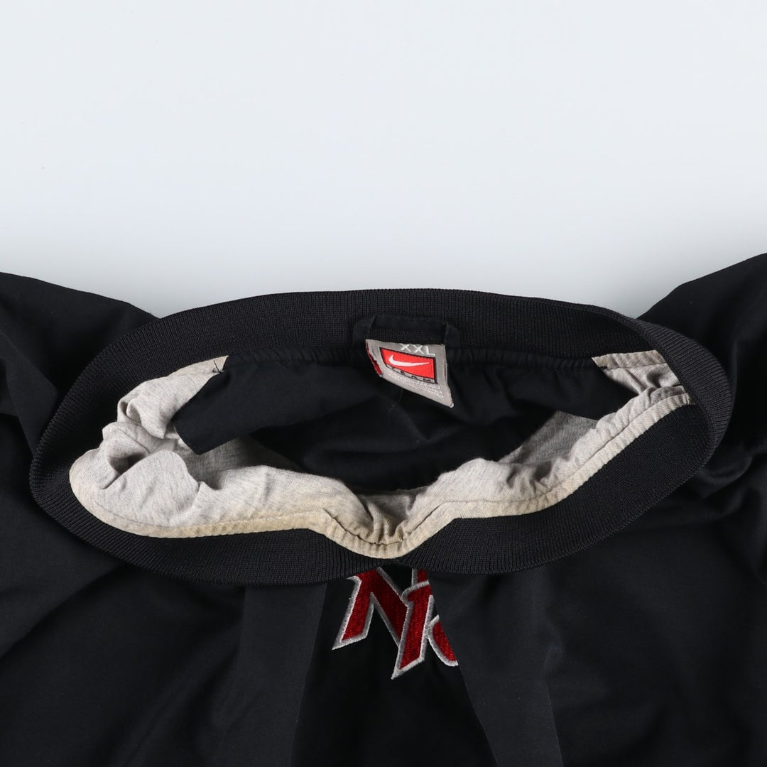 2000'S Nike Team V-neck Warm-up Pullover, Men's XXL equivalent. polyester black type Vintage Second Hand