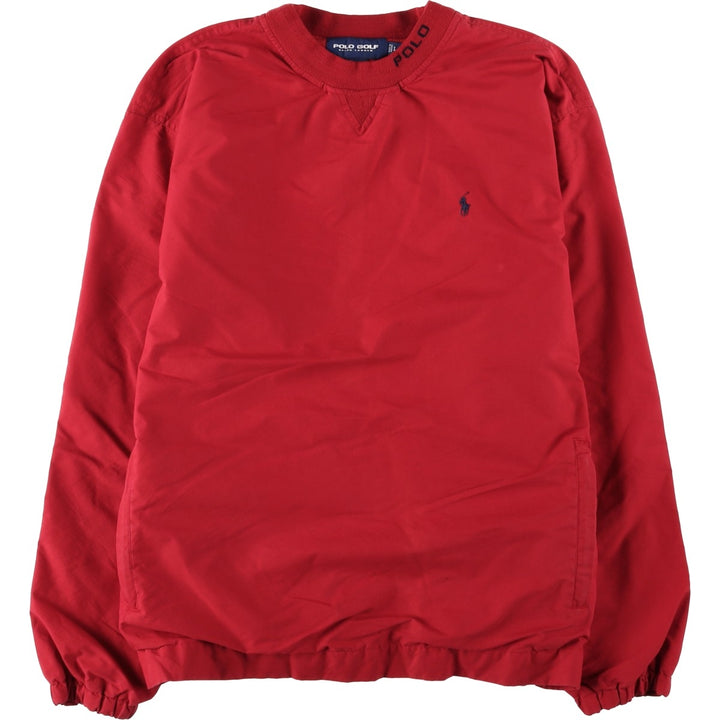 Ralph Lauren POLO GOLF warm-up pullover, men's size L cotton red type Vintage Second Hand