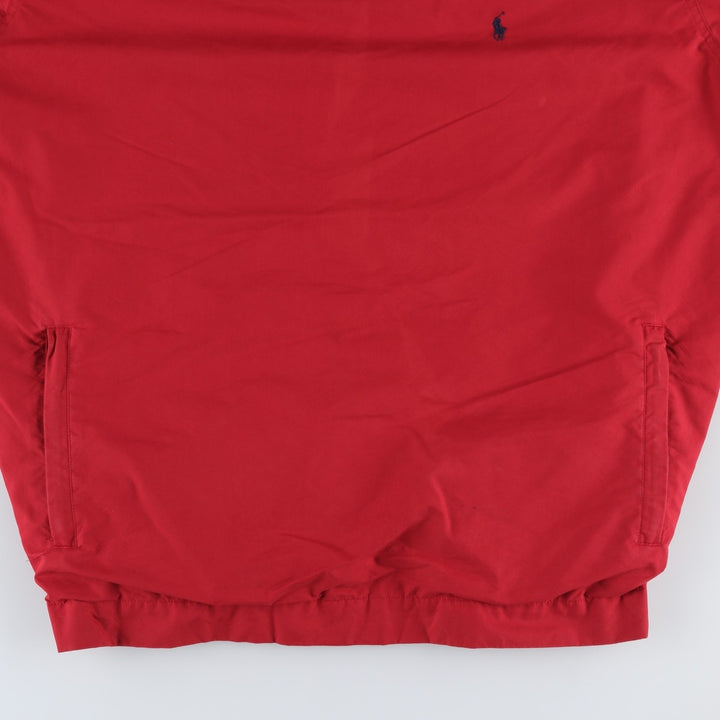 Ralph Lauren POLO GOLF warm-up pullover, men's size L cotton red type Vintage Second Hand