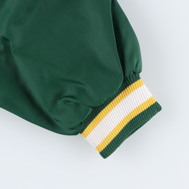90'S Starter PRO LINE NFL Green Bay Packers V-neck Nylon Pullover (Men's XL equivalent) Polyurethane Coated Nylon green type Vintage Second Hand