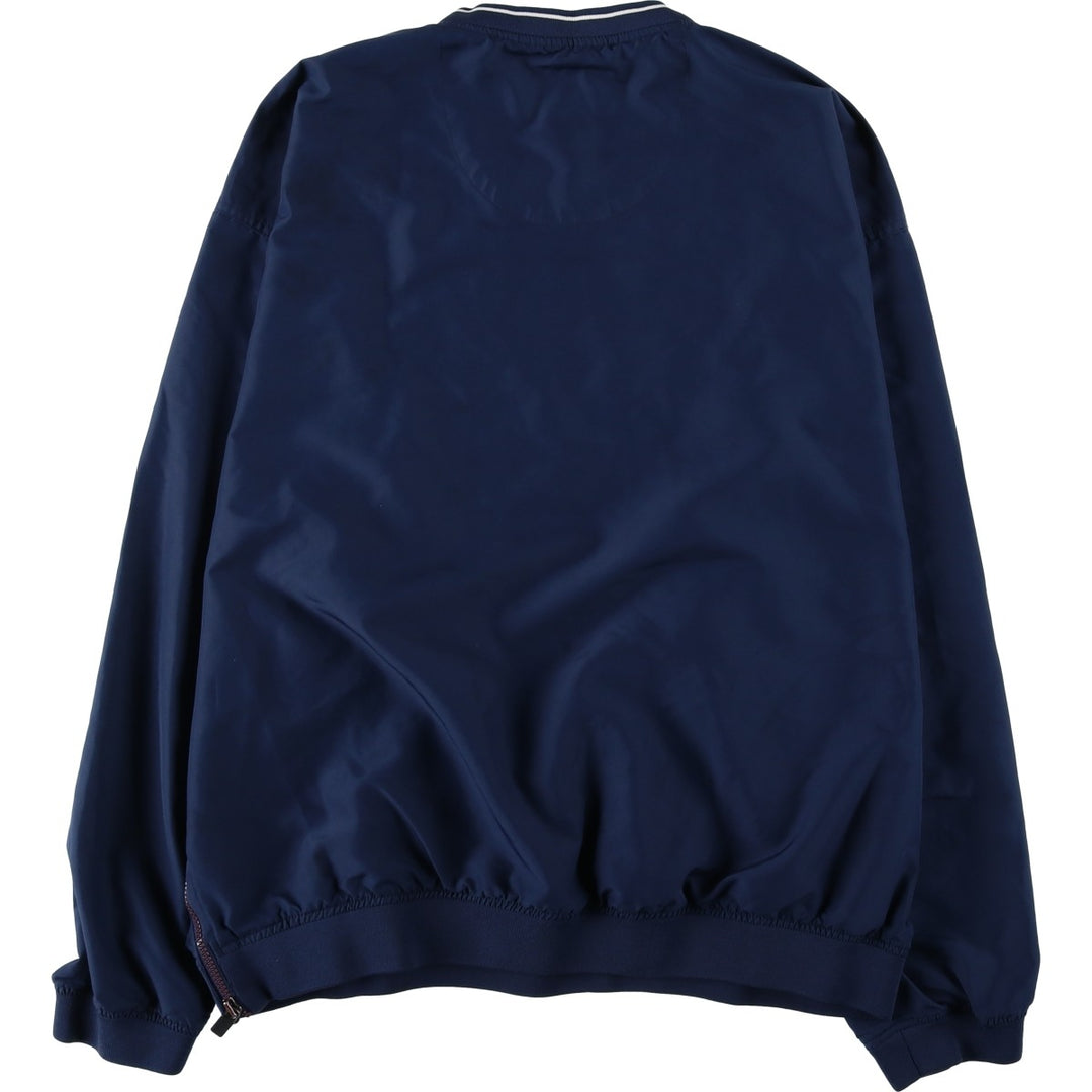 2000'S Nike Team Michigan V-neck Warm-up Pullover (Men's XL equivalent) polyester navy blue type Vintage Second Hand