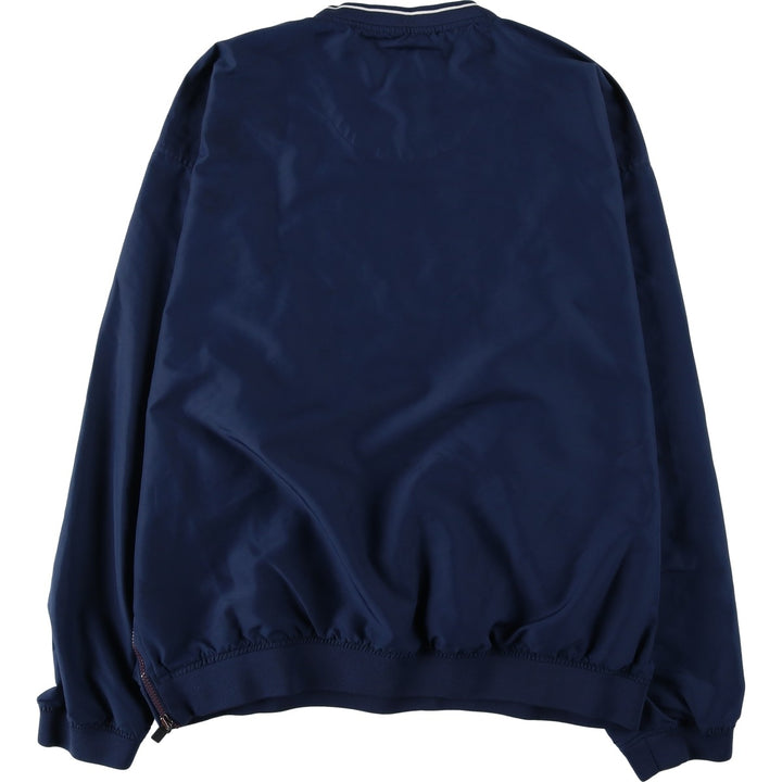 2000'S Nike Team Michigan V-neck Warm-up Pullover (Men's XL equivalent) polyester navy blue type Vintage Second Hand