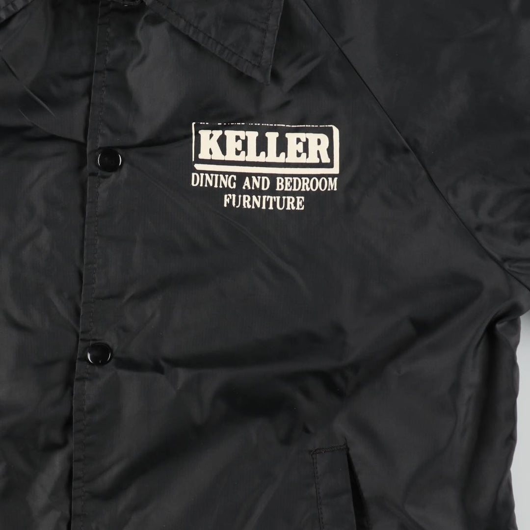 80s-90'S AUBURN Advertising Coach Jacket, Made in USA, Men's Size M (approx.), Vintage Nylon black type Vintage Second Hand