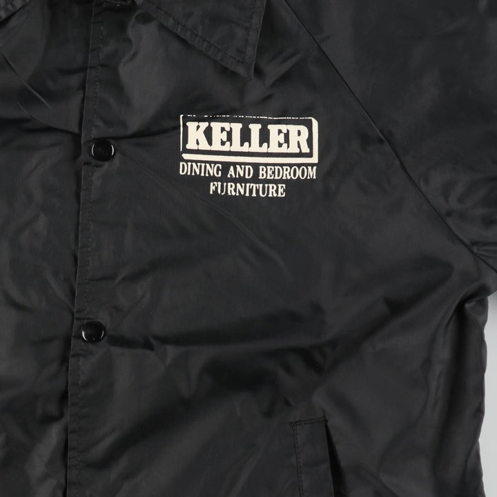 80s-90'S AUBURN Advertising Coach Jacket, Made in USA, Men's Size M (approx.), Vintage Nylon black type Vintage Second Hand