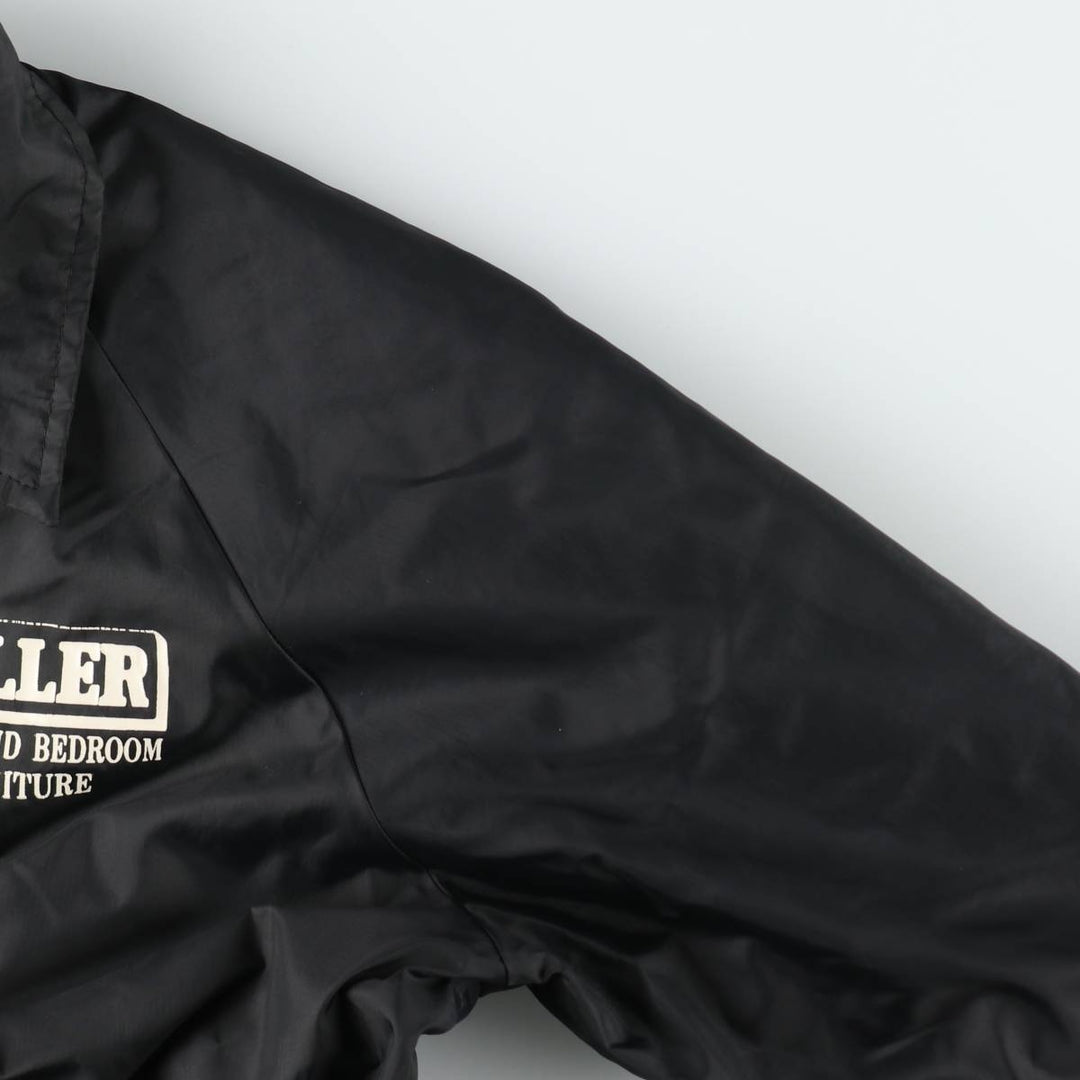 80s-90'S AUBURN Advertising Coach Jacket, Made in USA, Men's Size M (approx.), Vintage Nylon black type Vintage Second Hand