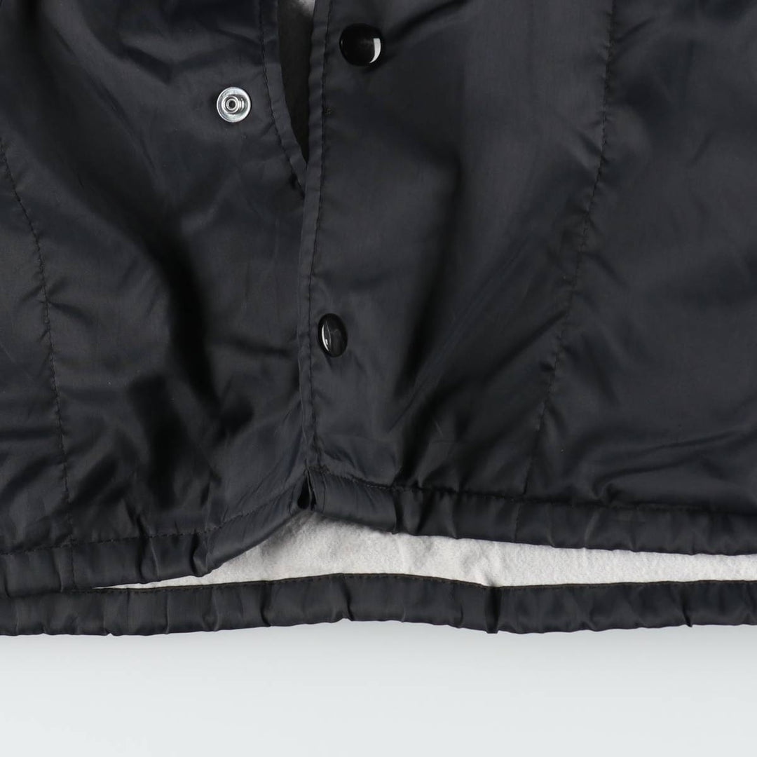 80s-90'S Hilton Coach Jacket, Made in USA, Men's XL equivalent, Vintage Nylon black type Vintage Second Hand
