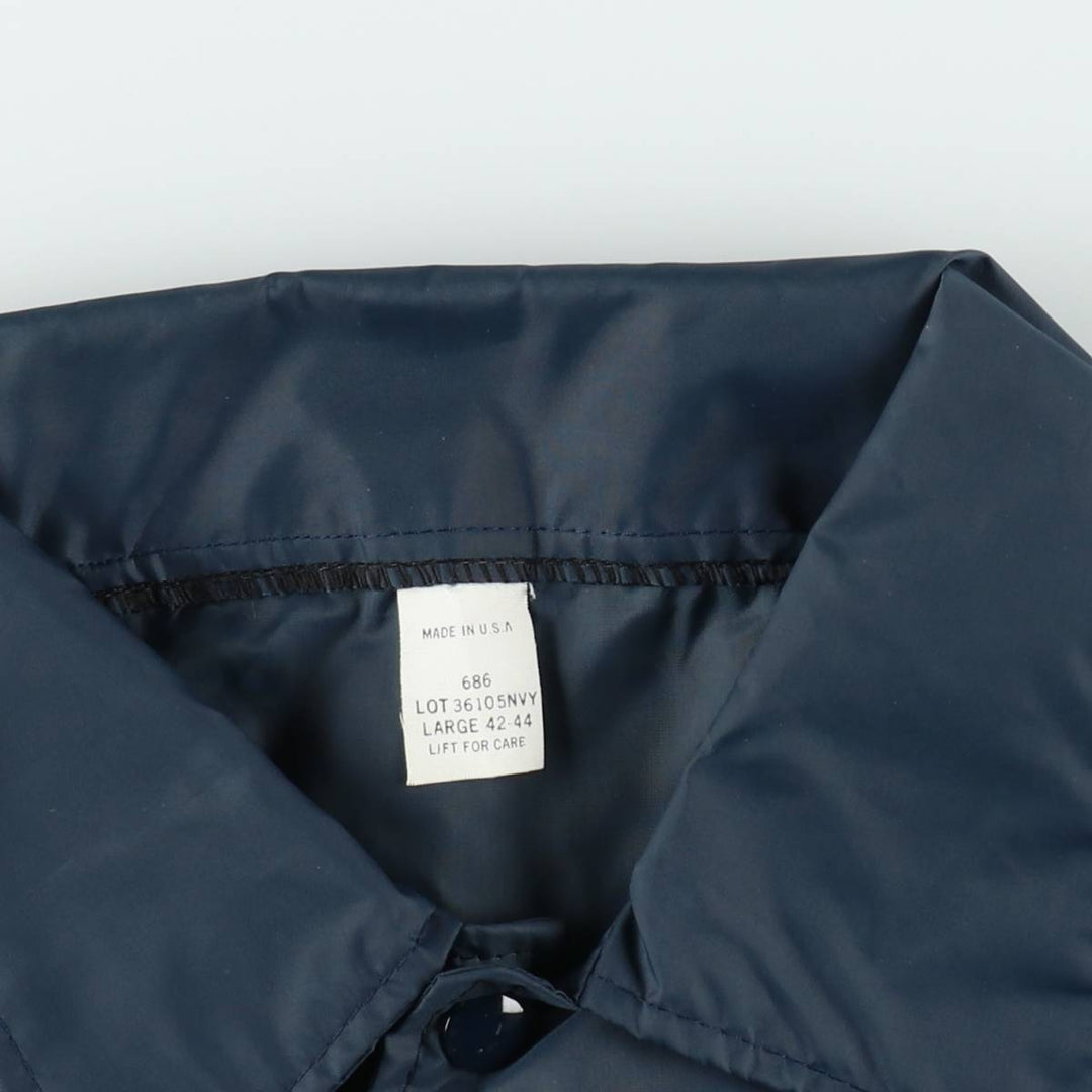 Coach jacket, made in USA, men's size L equivalent, vintage. Nylon navy blue type Vintage Second Hand
