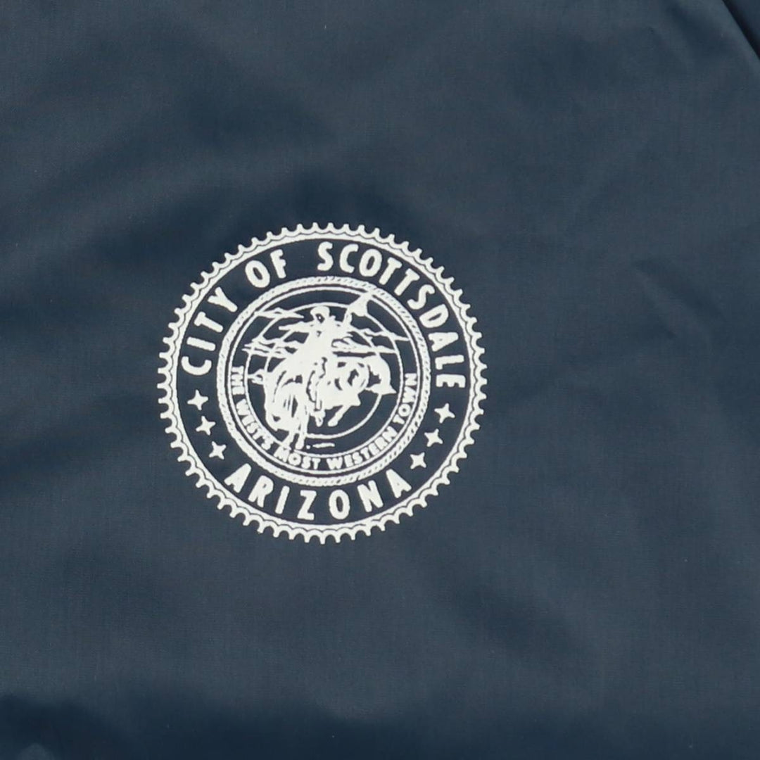 Coach jacket, made in USA, men's size L equivalent, vintage. Nylon navy blue type Vintage Second Hand