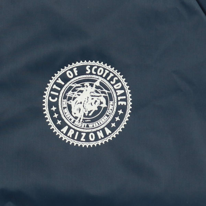 Coach jacket, made in USA, men's size L equivalent, vintage. Nylon navy blue type Vintage Second Hand
