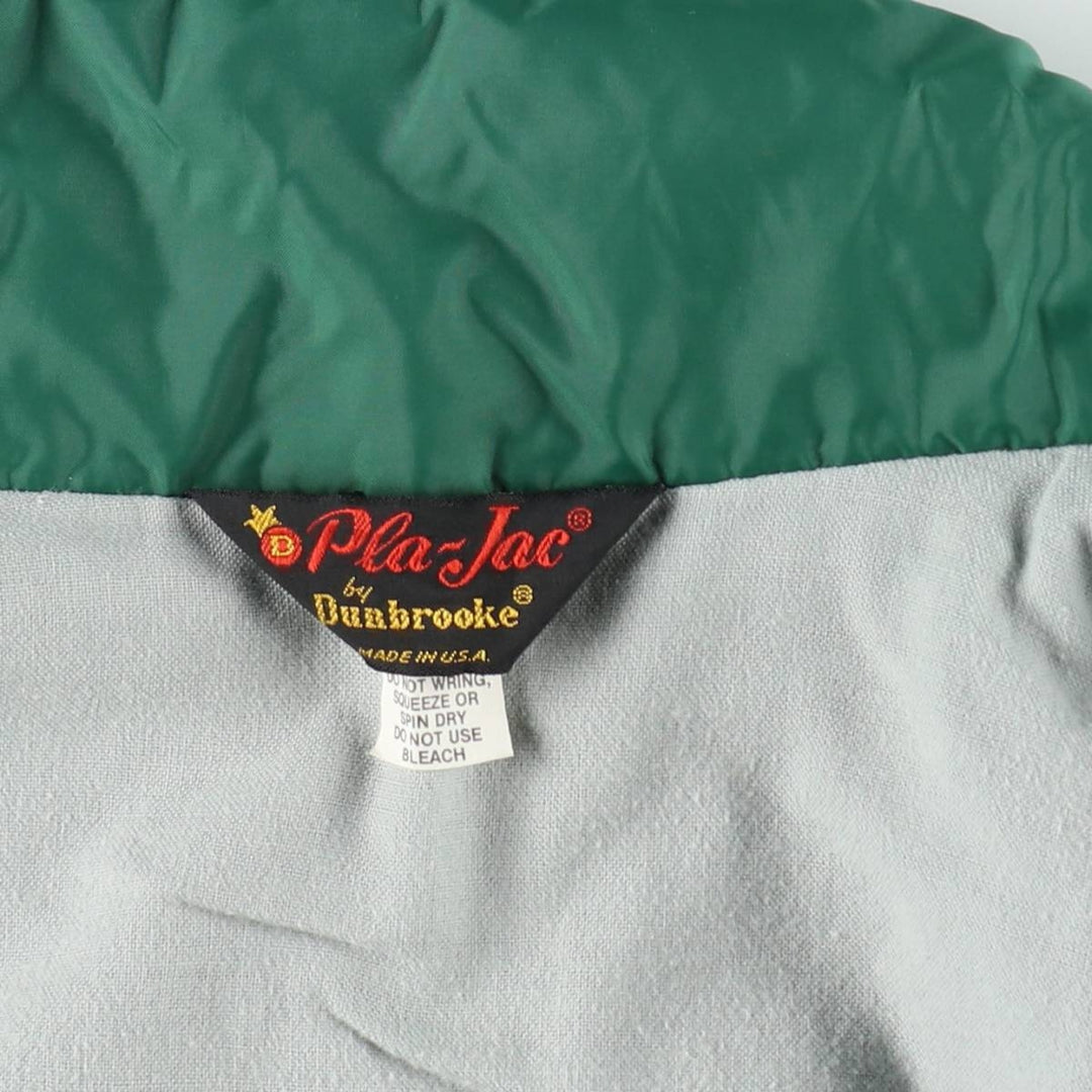 1970'S Dunbrooke Pla-Jac Coach Jacket, Made in USA, Men's Size L (approx.), Vintage Nylon green type Vintage Second Hand