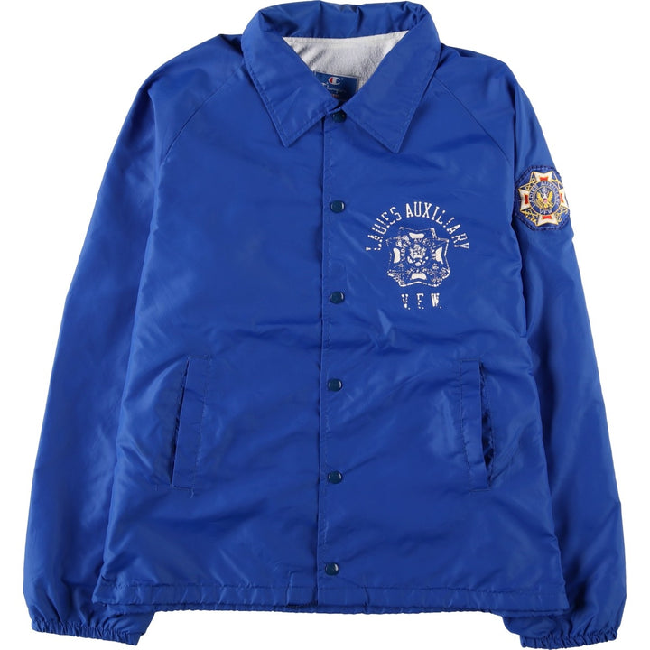 Vintage 90'S Champion Coach Jacket, Made in USA, Men's Size L Nylon blue type Vintage Second Hand